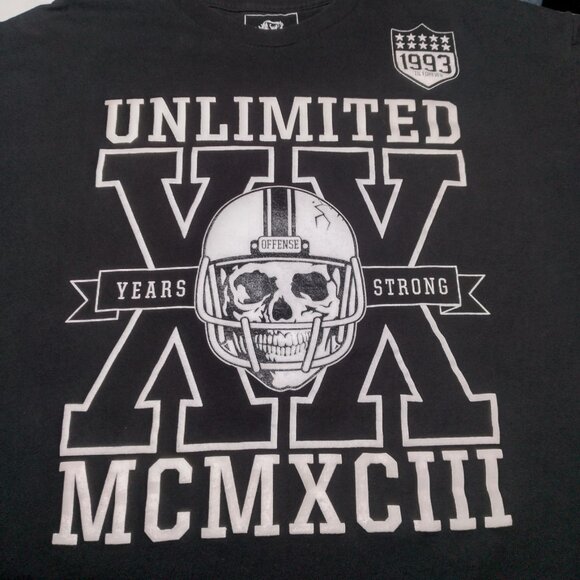 ECKO UNLTD Shirt 2XL 20 Years Strong Skull Football Helmet MXMXCIII Streetwear - Picture 5 of 8